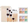 Pure Vie 6 Colori Palette di Correttori Camouflage Trucco Fondotinta in Crema, Impermeabile Resistente per Occhi Viso Correzione Contouring l'uso Quotidiano Professionale + 11 Pennelli Trucco
