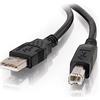 C2G Cavo USB per stampante, 2 m, USB 2.0, da A a B, compatibile con stampanti e scanner HP, Epson, Brother, Samsung, Cannon e tutti gli altri dispositivi USB A/B, colore: nero