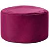 Lumaland Pouf sacco (50 L) | Sacco a sacco compatto con funzione 3 in 1: comodo sgabello, pratico tavolino ed elegante poggiapiedi per interni ed esterni I Ø 25 x 45 cm