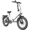 AVAKA K300 Bicicletta elettrica pieghevole, motore 350W, batteria 36V 16Ah, pneumatici 20*3.0 pollici, 31km/h, 100km - Bianco