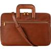 Time Resistance Borsa Porta PC da Uomo in Pelle - Valigetta da Computer Fatta a Mano in Italia - Ventiquattrore Uomo con Cerniera - Elegante Borsa in Pelle da Portare a Mano o a Tracolla (Cognac)