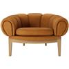 GUBI poltrona CROISSANT in pelle - 37354-OAK-F