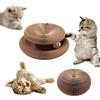 Sazhdmo Magic Organ Cat Scratching Board, Tiragraffi per Gatti Interattiva con Palla Giocattolo, Cuccia per Gatti Rotondo Pieghevole, Materiale in Cartone Ondulato Riciclabile