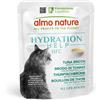Almo Nature HFC Hydration Help 6 x 50 g per gatti - Brodo di Tonno con Filetto di Tonno