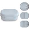mushie Lunch Box Porta Merenda bambini Scuola Schiscetta Pranzo Portapranzo | Divisori e scomparti con coperchi chiudibili a chiave | Con posate forchetta e cucchiaio (Cloud)