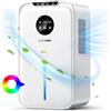 SUPOOBE Deumidificatore elettrico, 2200 ml, silenzioso, deumidificatore elettrico con spegnimento automatico, tubo di scarico da 1 m, timer da 8 - 12 - 24 H, modalità sonno, 7 luci notturne colorate, ideale