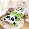 Morbuy Copripiumino Singolo 140x200 e 1 Federa 50x75, Set Copripiumino Singolo in Microfibra, Biancheria da Letto di Panda Stampa
