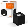 LEDVANCE Spot Surface faretto quadrato da soffitto, nero, con attacco GU10, compatibile con lampada normale o smart, angolo di emissione della luce flessibile, protezione IP20, alta qualità