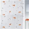 Spirella Tenda da Doccia in Vinile 180x200, Colore: Arancione