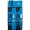 SSC NAPOLI hermet SSC Napoli Set Lenzuola Letto Singolo In Cotone, Completo Letto Una Piazza, 100% Cotone, Lenzuolo sopra + Lenzuolo Con Angoli + Federa, Prodotto Ufficiale