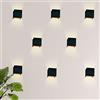 B·LED BARCELONA LED Barcelona LED 8 pezzi da 6 W applique da parete interna/esterna,applique da parete esterna luce naturale 3000 K applique da parete LED angolo di fascio regolabile impermeabile IP65, PH-8-N-Y