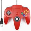 miadore Controller USB classico N64, controller joystick per PC cablato USB N64 retrò per PC Windows, MAC, Linux, Raspberry Pi 3 (rosso)