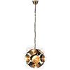AlexandreHouse LAMPARA DE TECHO 38X38X90 METAL LATON ANTIQUE SIN BOMBILLAS