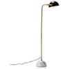AlexandreHouse LAMPARA DE PIE 32X38X145 MARMOL BLANCO/METAL DORADO/NEGRO SIN BOMBILLA