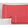 AlexandreHouse Juego de sábanas liso color rojo Cama de 135/140 (3 piezas) - 50% algodón / 50% poliéster - 144 hilos. Gramage: 115