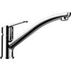 Schock 522000CHR Rubinetto da Cucina DAJA, Cromato, ad Alta Pressione, con erogatore Fisso e attacchi Standard, Cromo