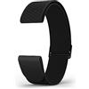 moofit RA1 Cardiofrequenzimetro Fascia Cardio Braccio di Ricambio - 24.5 mm, Bracciale HRM regolabile e traspirante compatibile con Wahoo, Nero