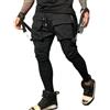 OOGUDE Pantaloni da uomo Cargo Jogger Slim Fit Palestra Allenamento Pantaloni Casual Sport Atletico Corsa Pantaloni della Tuta con Tasche Cerniera, Rosso, M