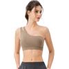 NCTCITY Reggiseno Sportivo da Donna Monospalla Push Up Yoga Fitness Bra Crop Tops Senza Ferretto con Imbottito Rimovibile per Jogging Gym
