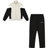 Champion Legacy Script Shop Color Block (220290) -Soft Compact Powerblend Fleece High-Neck Tuta Sportiva, Grigio Argento/Nero (SVL/NBK), XXL Uomo