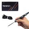 MINIWARE TS101 - Saldatore portatile Digit DC5525 USB-C 90 W temperatura regolabile 50-400 ℃ originale digitale OLED programmabile