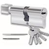 Generico Cilindro per Serrature 30/30mm con 5 Chiavi singole, Cilindro profilato con Pomello, Set con due viti montabile facilmente, Serratura per porte e garage, Lunghezza 60mm