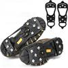 LSYHHXC 8 Denti ramponi da Ghiaccio for Scarpe Invernali Antiscivolo for Escursioni in Montagna, Arrampicata su Ghiaccio e Neve, Copriscarpe Antiscivolo(L for 41-45)