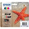 EPSON MULTIPACK 4 CARTUCCE INCHIOSTRI ORIGINALI EPSON 603 SERIE STELLA MARINA NERO XL + COLORI STANDARD - EPSON - C13T03A94010