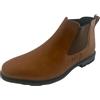 FYFO (Fuel Your Fashion Online) FYFO - Stivaletti Chelsea da uomo, in ecopelle, con doppio tassello, Marrone, 44 EU