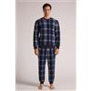 Intimissimi Pigiama Lungo Teddy Tartan Blu Blu