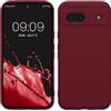kwmobile Custodia Compatibile con Google Pixel 8a Cover - Back Case per Smartphone in Silicone TPU - Protezione Gommata - viola bordeaux