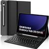SENGBIRCH Custodia con Tastiera per Samsung Galaxy Tab S10FE 10.9 2025/S9 FE 10.9 2023/S9 11 2023, Italiano QWERTY Tastiera Bluetooth Staccabile per Samsung Tab S10FE/S9 FE 10.9/S9 11, Nero