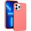 ARSUNOVO Custodia per iPhone 13 Pro Max 6.7 pollici, [antiurto] [antigraffio] Custodia in silicone liquido sottile protettiva paraurti Cover in gel di gomma per iPhone 13 Pro Max 6.7 2021 (Corallo)