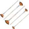 ANYUANKW 5 Pezzi Pennelli a Ventaglio, Pennello a Ventaglio in Nylon, Set di Pennelli, Pennelli per Dipingere per Pittura ad Olio, Pittura Acrilica, Pittura Acquerello