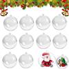 OUOQI Natale Palline Albero,10pcs Palle di Natale Trasparenti,Palle di Natale Palline Riempibili,Decorazione Albero di Natale,Decorazione Natalizia Albero Natale,per la Festa Compleanno Decorazioni