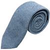 King & Priory Cravatta Highland Weave Blu Slavato