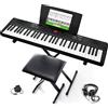 Alesis Melody 61 Pianola Tastiera con 61 Tasti per Principianti con Diffusori, Supporto, Sgabello, Cuffie, Leggio, 300 Suoni e Lezioni Musicali