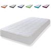 eXtreme comfort ltd Extreme Comfort Cooltouch Colors White Wave Hybrid Memory Foam & Pinna-Coil Materasso a molle con bordo bianco, profondità 18 cm, singolo piccolo 75 cm x 190 cm