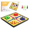 ZUNIPLEX Ludo Magnetic Flying Chess, gioco dei dadi, piccolo gioco terrestre, gioco da tavolo per bambini, set di pezzi di scacchi da viaggio per principianti con tavola portatile per la conservazione