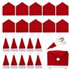 XiXiRan Portaposate Natale, 10pz Natale Forchetta Borse, 10pz Copertura della Sedia di Natale, Babbo Natale Portaposate, Portaposate Natale Pupazzi di Neve Sacchetti, Decorazione da Tavolo