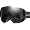 AVAWAY Maschera da Sci Premium Unisex 100% Protezione UV400 Occhiali da Sci OTG Antiappannamento per Donne Uomo Ragazzi e Ragazze