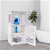 HINOPY Armadietto da bagno, cassettiera stretta, in legno, con 1 scomparto e 1 armadio per bagno, soggiorno, camera da letto e corridoio, armadietto in legno, 38 x 28 x 80 cm (bianco)