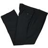 N+1 Pantalone Uomo Classico in Fresco Lana Elegante Vita Alta Gamba Larga 46 48 50 52 54 56 58 60 (64 - Nero)