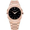 D1 Milano Orologio D1 Milano Unisex AUTB03 Quarzo Acciaio Ultra Thin Oro Rosa Nero
