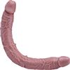 Umania Fallo realistico a doppia testa da 52 * 4,8 cm, grosso pene XXL in silicone per ano/vagina, fallo extra lungo, largo fallo a doppia faccia con vene e glande, adatto a donne/lesbiche