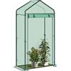 WOLTU Serra da Giardino con Porte Avvolgibili, Serra da Balcone, Telo in Rete PE 140 g/m², per Piante Idrorepellente, 4 Picchetti, 100x50x190 cm, Verde