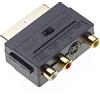 Keple Adattatore SCART, Confezione da 2 - convertitore adattatore audio 1x SCART, 3x RCA