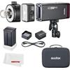 Godox AD200ProII AD200 Pro II Stroboscopio Flash,1/8000 HSS,500 Flash a Piena Potenza,Riciclaggio 0.01-2.1s,2.4G Wireiss X-System, Lampadina Luminosa/Testa Speedlite Fresnel(AD200Pro aggiornato)