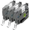 Pristar 3x Nastro per Etichette Termoretraibile Ricambio per Brother P-touch HSe-231 HSe231 Nastro Nero su Bianco 11,7 mm per Brother Ptouch PT-E100 PT-E300 E550W PT-D210 PT-E310BTVP PT-E560BTVP