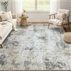 Cinknots Tappeto Moderno Morbido Astratto Invecchiato Antiscivolo (Marrone/Grigio/Multi, 160 x 200 cm)